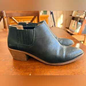Madewell Black Leather Ankle Boots